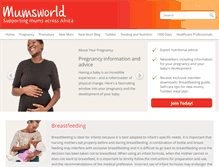 Tablet Screenshot of mumsworldafrica.com